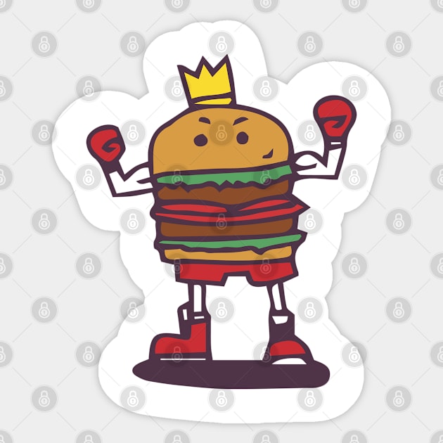 Burger Champion Sticker by ShirtsShirtsndmoreShirts